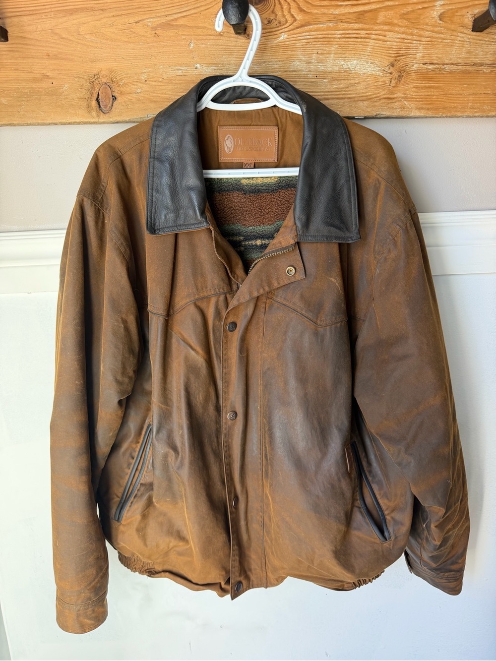 Outback Trading Co Trailblazer Oilskin Western Jacket Leather XXL